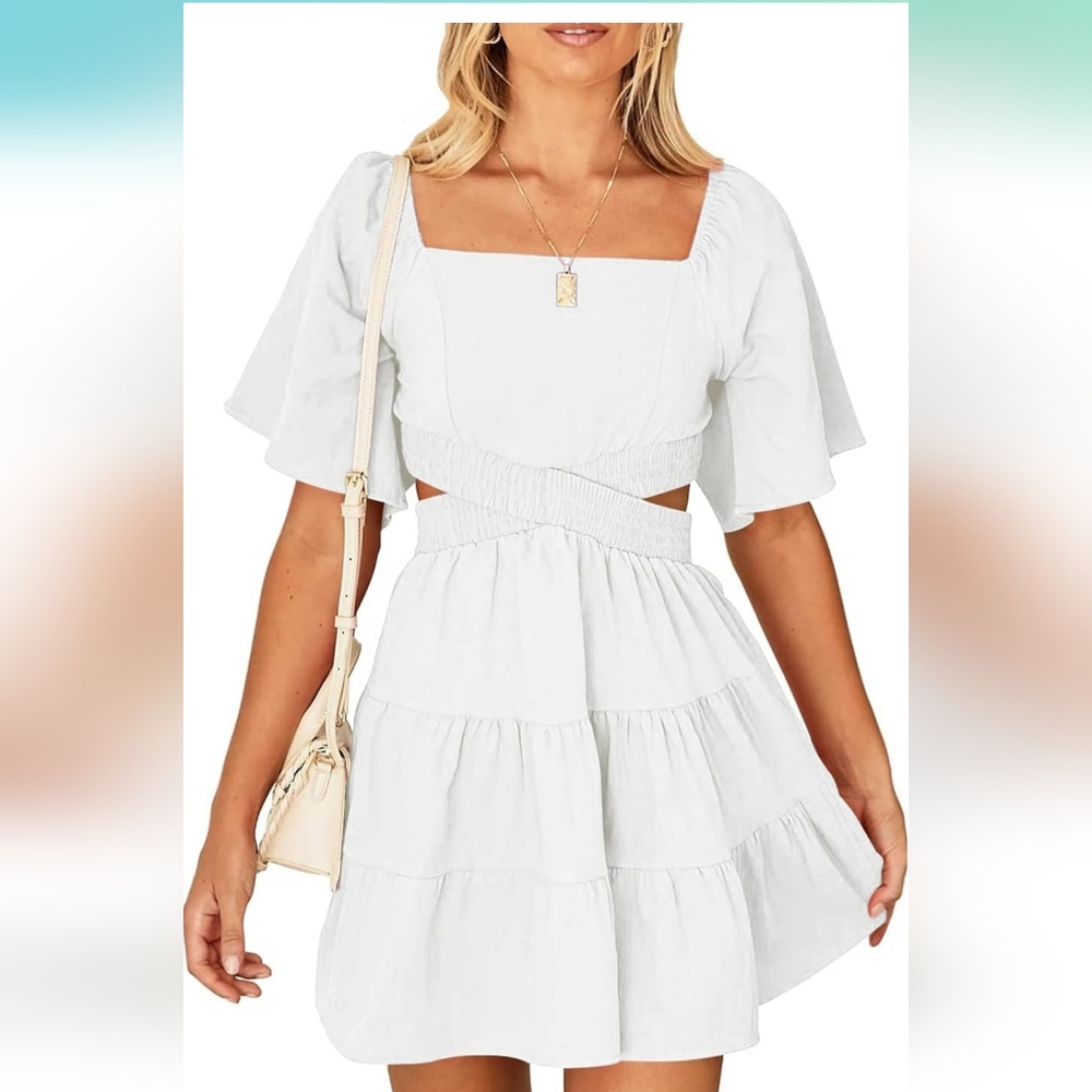 Elegant White Women's Dress